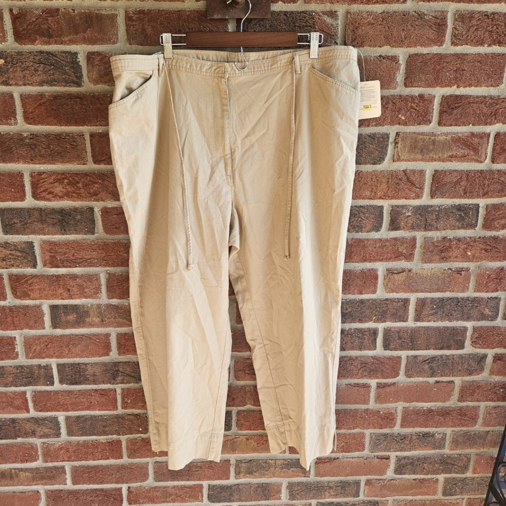 Susan Bristol Womens Size 20W Khaki Oasis Pants